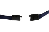 0.23 EACH! - Pack of 100 - 3/8" Flat Braid Breakaway Woven Lanyard w/Narrow plastic "No-Twist" hook BLUE (SRX2137-4080B)