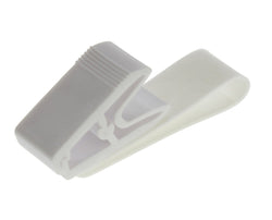 0.11 EACH! - Pack of 100 - 3.125" Delrin Plastic Badge Clip WHITE (SRX2115-2008)