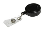 0.40 EACH! - Pack of 25 - Standard ID Badge Reel Round Belt Clip BLACK (SRX2120-3031)