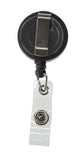 0.39 EACH! - Pack of 100 - Standard ID Badge Reel Round Belt Clip GREY (SRX2120-3040)