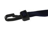 0.23 EACH! - Pack of 100 - 3/8" Flat Braid Breakaway Woven Lanyard w/Narrow plastic "No-Twist" hook BLUE (SRX2137-4080B)